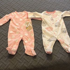 Carter’s 3 months 2 pack sleepies